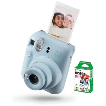 Fujifilm Instax Mini 12 Instant Camera with Instax Instant Film (Pastel Blue)