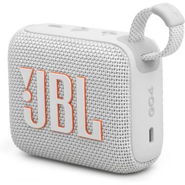 JBL GO4 Portable Bluetooth Speaker (White)