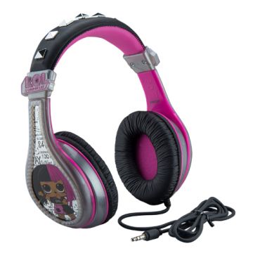 KIDdesigns LOL SURPRISE Youth Wired Headphones (Pink/ Black)