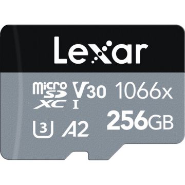 Lexar 256GB Professional 1066x UHS-I microSDXC Memory Card with SD Adapter