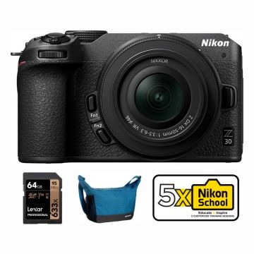 Nikon Z30 Mirrorless Camera with Z DX 16-50mm f/3.5-6.3 VR Lens and Accessories