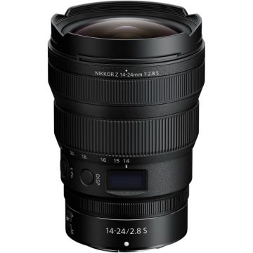 Perspective view of Nikon Z 14-24mm F/2.8 S Lens