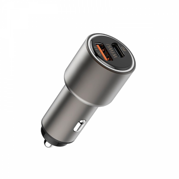 Perspective View of WIWU PC100 TYPE-C PD+QC 3.0 QUICK CHARGE Car Charger
