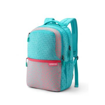 Perspective view of American Tourister MIA+ Backpack 01 (Turquoise)