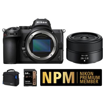 Nikon Z5 Mirrorless Camera with Z 28mm f/2.8 Lens and Accessories