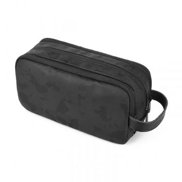 Perspective view of WIWU STBP SALEM Travel Pouch in Black