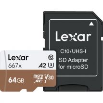 Lexar Professioal Micro SD 64GB 667x Card