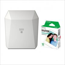 Fujifilm SP-3 Instax Printer White Bundle Offer With 10 Sheets Square Film