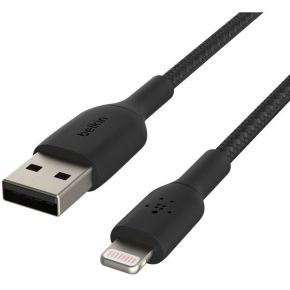 Belkin - Cable - Braided - A to Lightning - 3M - BLACK (BKN-CAA002BT3MBK )