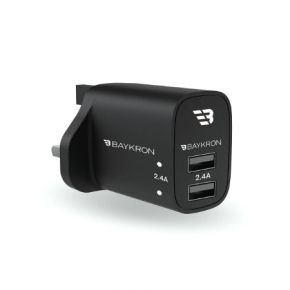 BAYKRON 12W Wall Charger UK Standard Outlets (Black) bas image