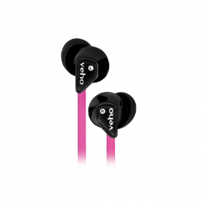 VEP-003-360Z1 Veho Z-1 Noise Isolating Headset Pink