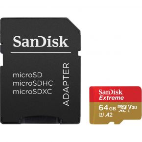 SanDisk 64GB 160 MB/S Extreme micro SD With Adapter (SDSQXA2-064G-GN6MA)