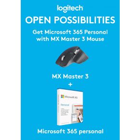 91-01967 MX Master 3 Advanced Wireless Mouse + Microsoft Office 365