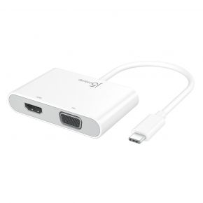 j5create JCA175 USB-C™ to HDMI™ & VGA Adapter with USB™ 3.0/Power Delivery