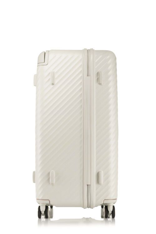Side Image displaying protective pads in Samsonite ASTEM Spinner Trunk 70cm in Ivory colour