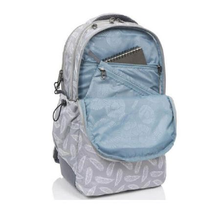 Front pocket interior on American Tourister PIXIE Backpack 03 (Grey Print)