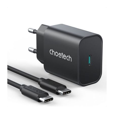 Picture of Choetech PD 25W PPS USB-C Wall Charger in Black colour