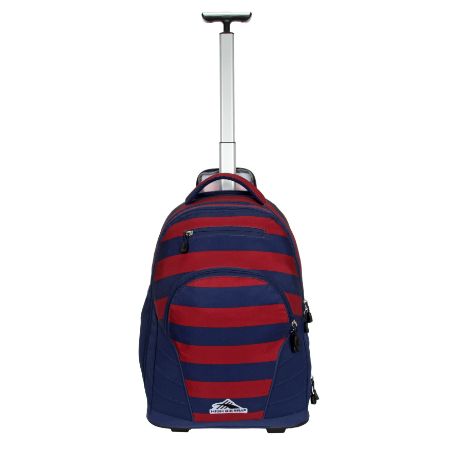 Front image of High Sierra LOOP Wheeled Backpack (Rugby Stripe)