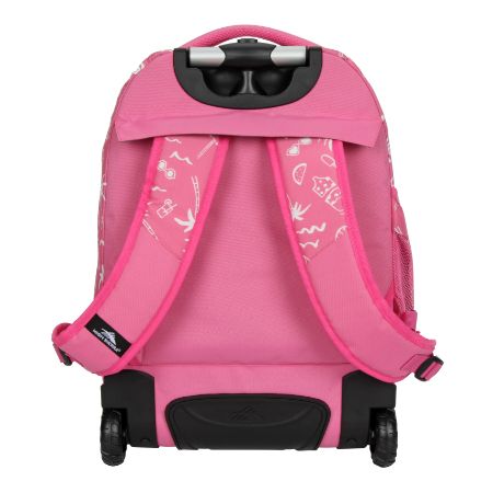 Back Picture of High Sierra ZESTAR Wheeled Backpack in Tropical Vacation colour