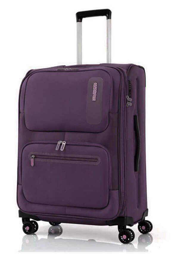 Soft Luggage| Buy American Tourister MAXWELL Spinner 68cm in Purple colour