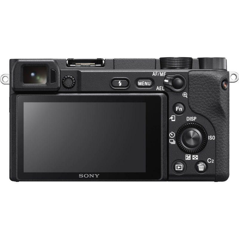 Sony A6400 Mirrorless Camera with 16-50mm F/3.5-5.6 Lens Back View